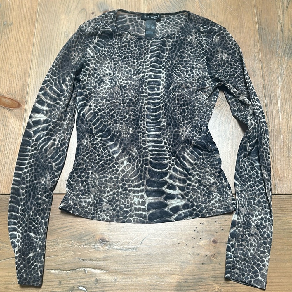Vintage Kennith Cole semi sheer long sleeve